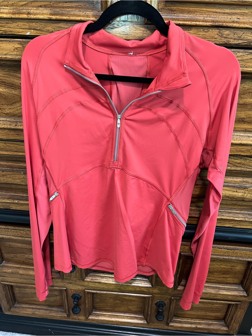 lululemon athletica coral Quarter Zip Pullover
